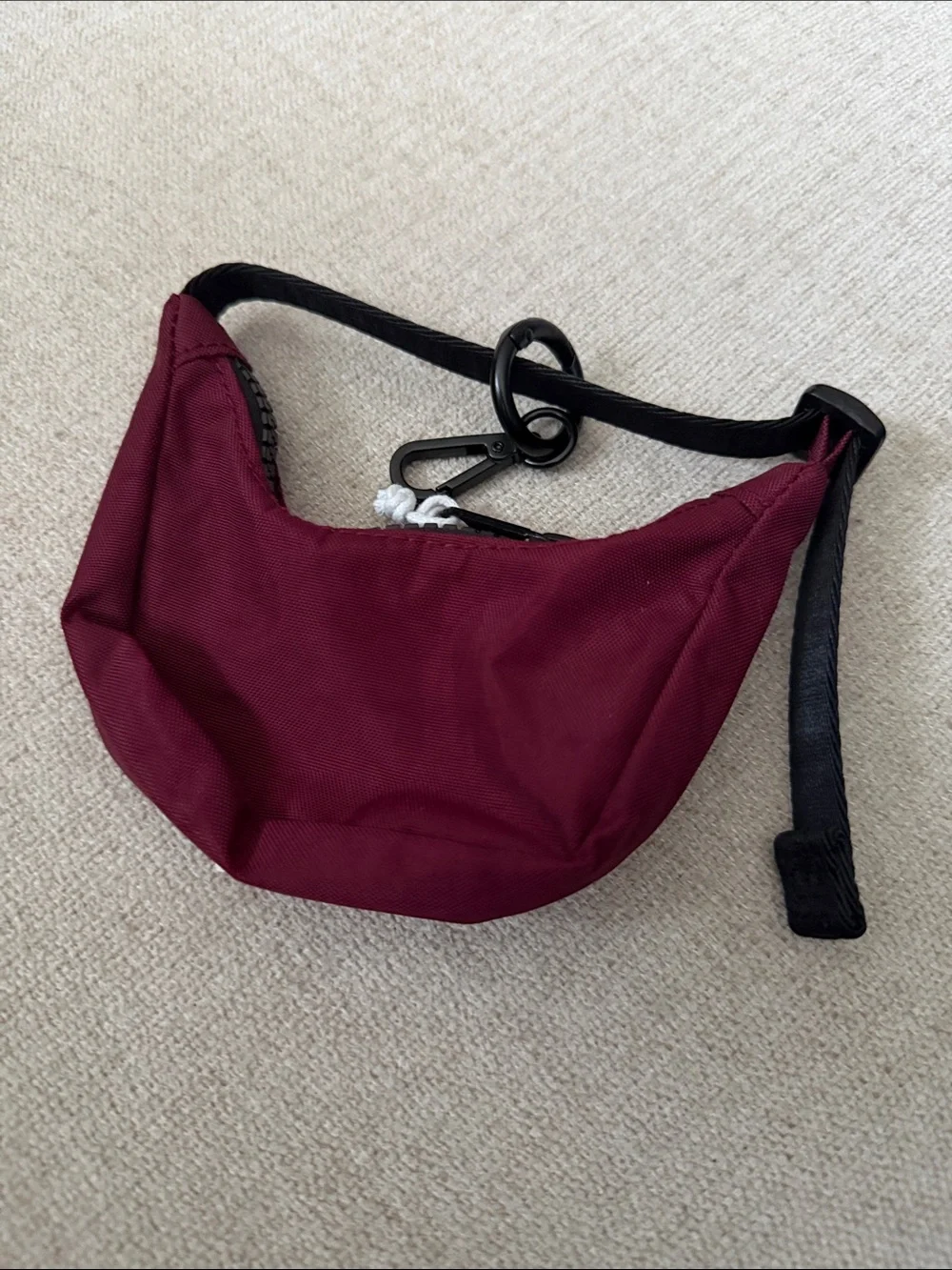 BAGGU Crescent Bag Charm - Oxblood